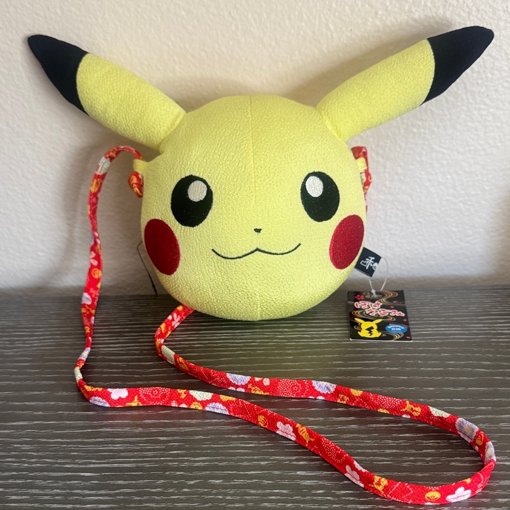 Pikachu Plush Crossbody Bag - Yellow and Red